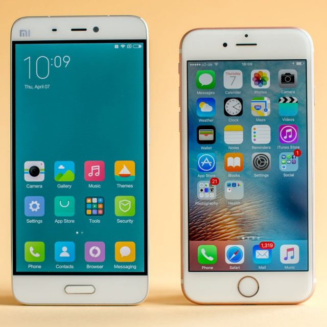 androidpit-xiaomi-mi5-vs-apple-iphone-6s-screen