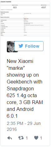 Xiaomi 'Markw'